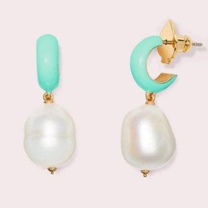 Kate Spade candy hoop pearl earrings